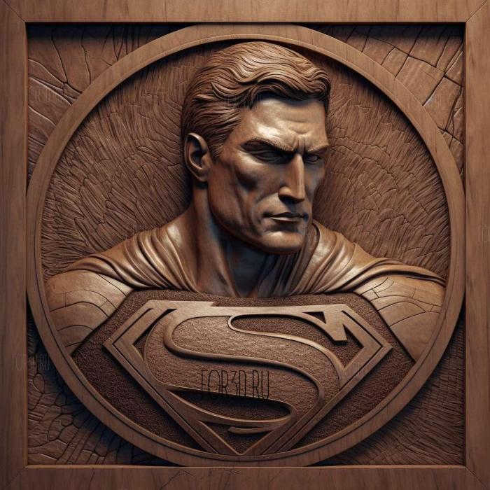 stl Supermanen 4 stl model for CNC